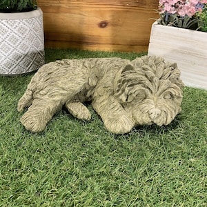 Stone Garden Detailed Terrier Westie Yorkie Dog Gift Statue Ornament