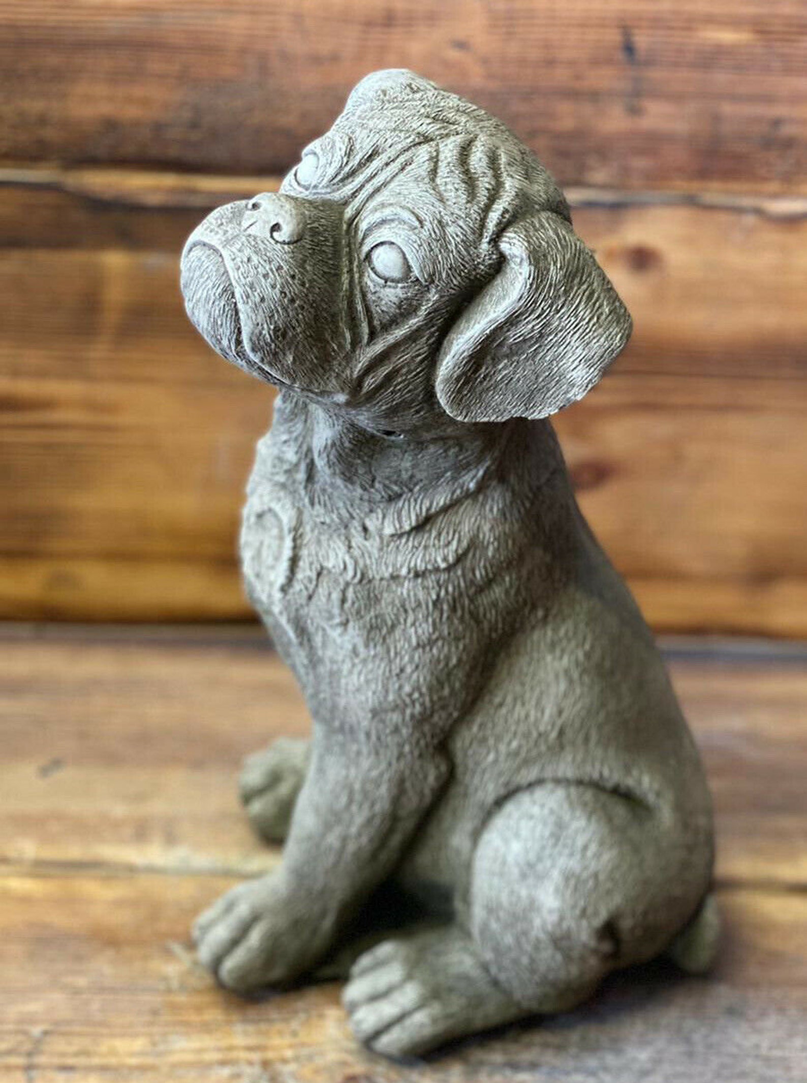 Stone Garden Large Detailed Boxer Dog Gift Statue Ornament Etsy UK