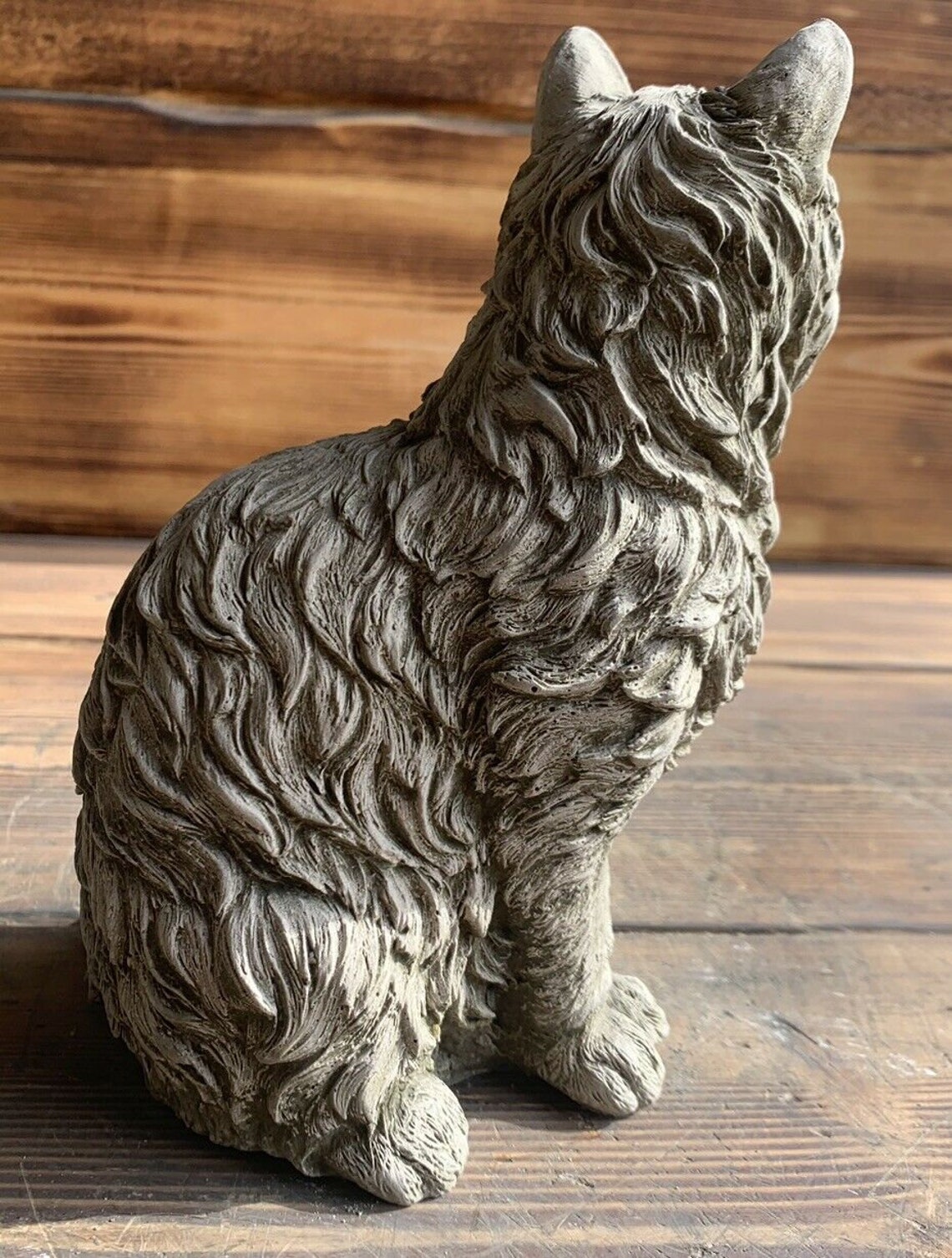 Stone Garden Cat Ornament Cute Gift Etsy