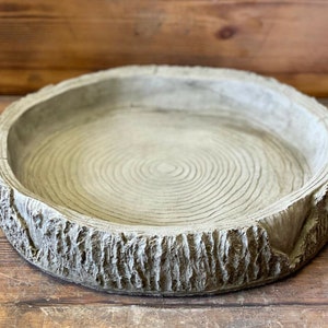Stone Garden Log Bird Bath Top/Only/ Feeder/ Bowl Replacement Dish Ornament