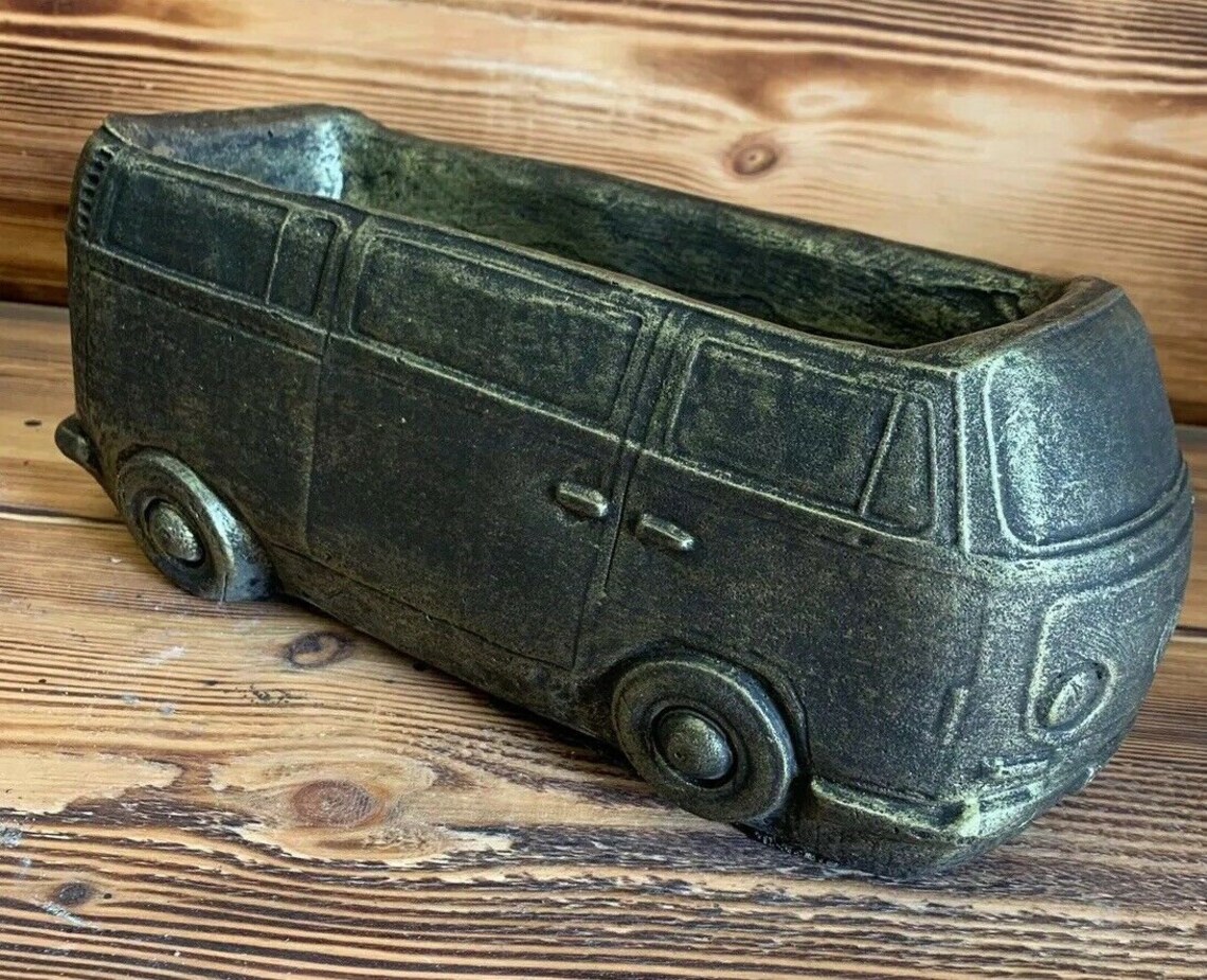 Stone Garden VW Campervan Planter Plant Pot Detailed Etsy
