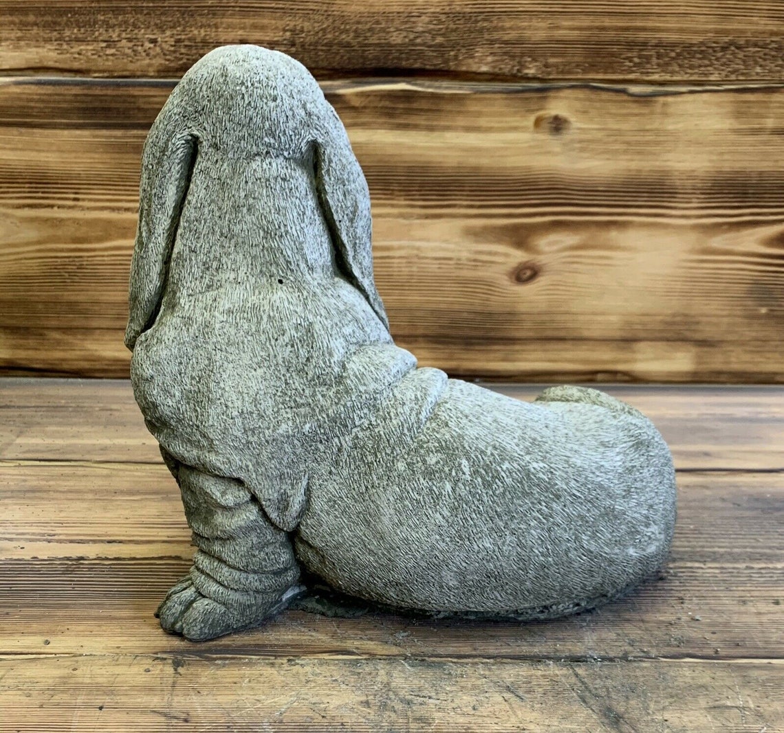 Stone Garden Bassett Hound Dog Statue Ornament Etsy UK