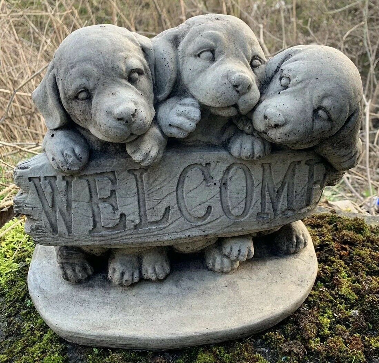 Stone Garden Labrador 3 Cute Puppy Dog Sign Ornament Etsy