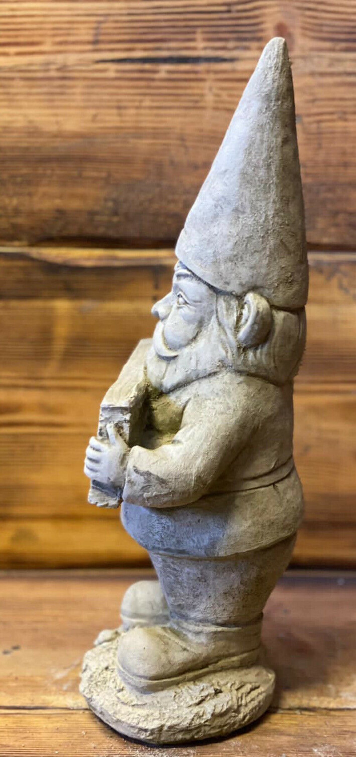 Stone Garden Grumpy Gnome Dwarf ''Go Away'' | Etsy