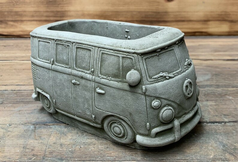 Stone Garden VW Campervan Planter Plant Pot Detailed Ornament Etsy