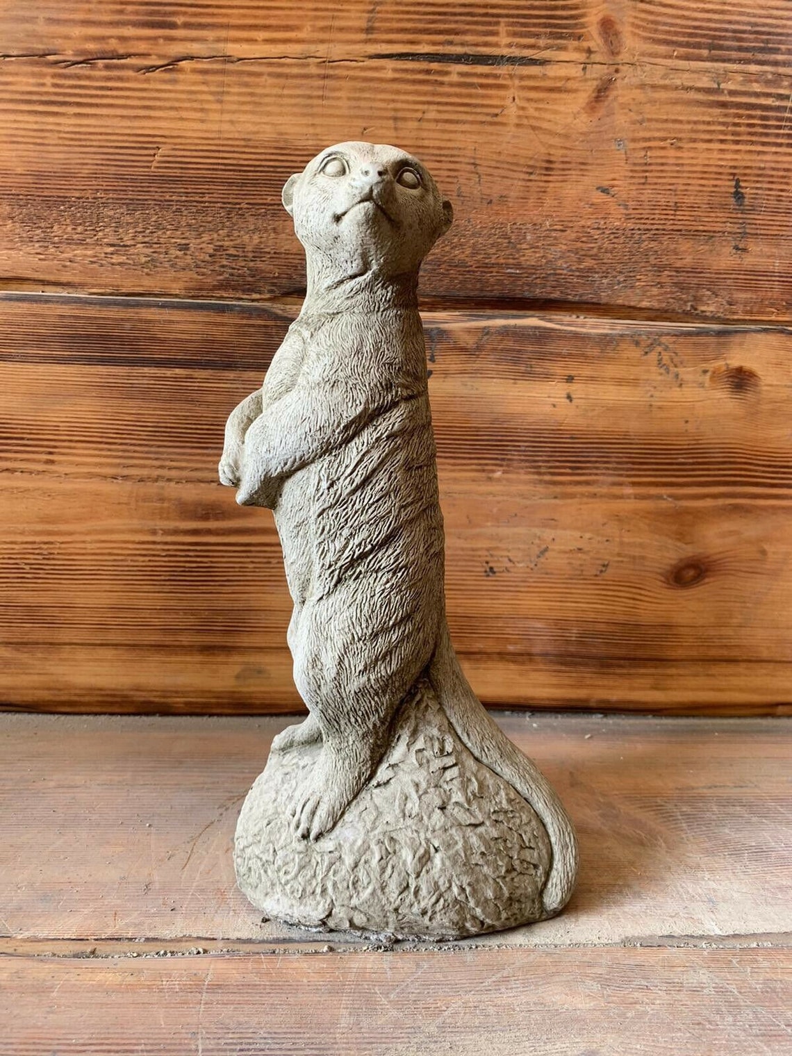 Stone Garden Standing Meerkat Statue Ornament | Etsy
