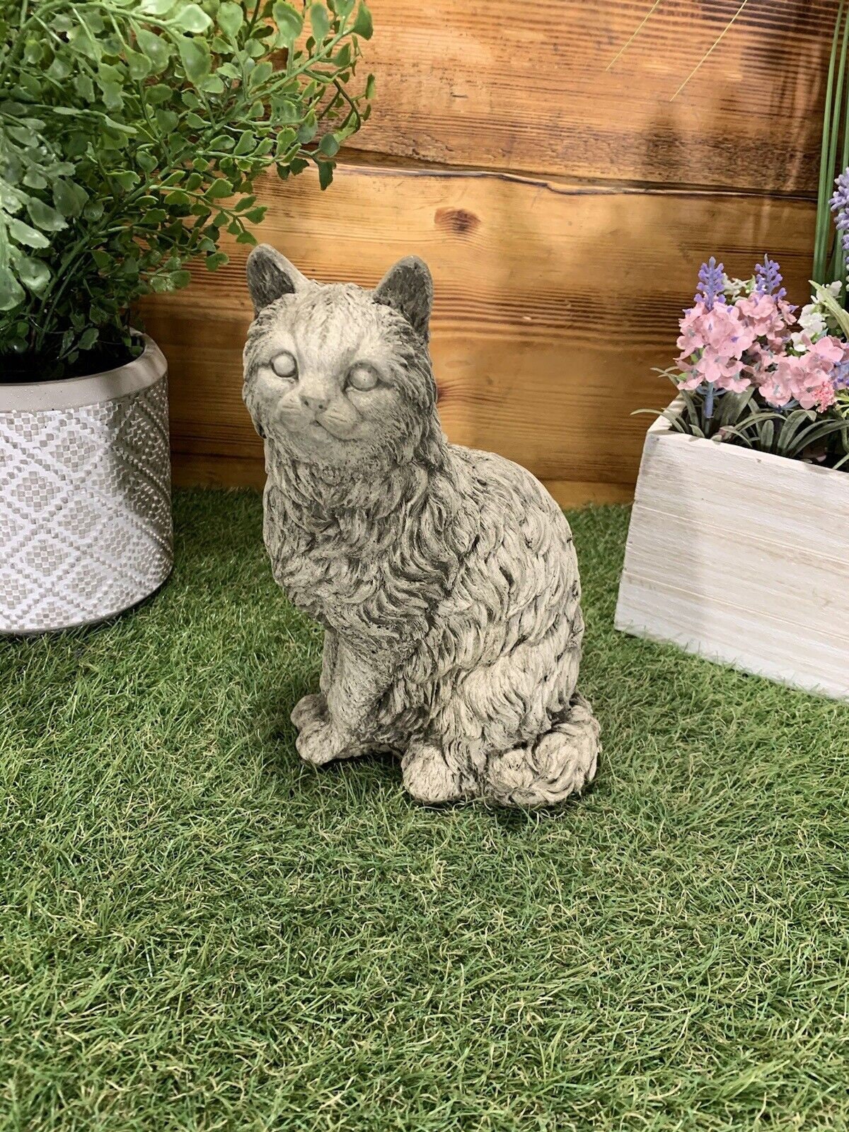 Stone Garden Cat Ornament Cute Gift - Etsy 日本