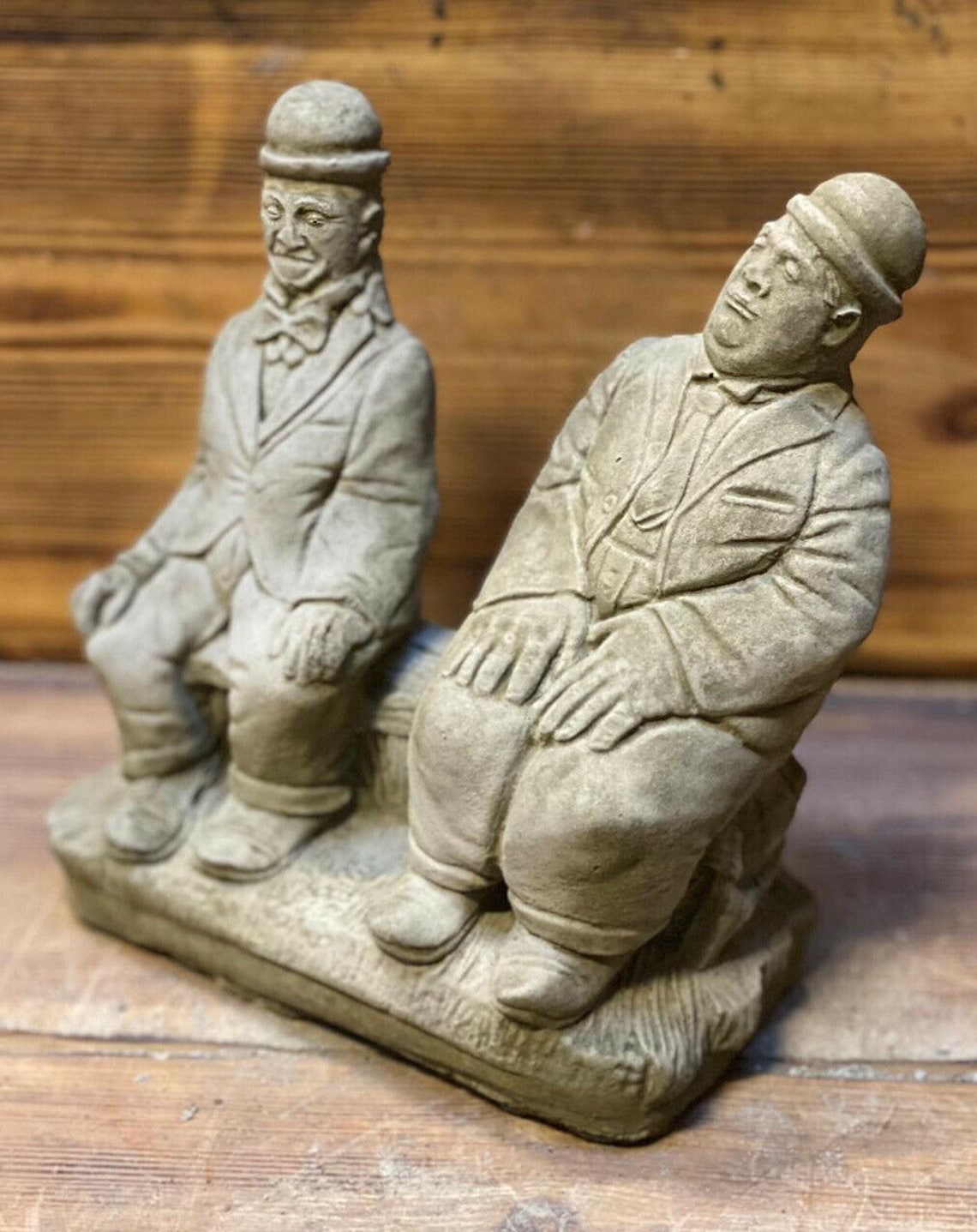 Stone Garden Laurel And Hardy Statue Gift Ornament Etsy