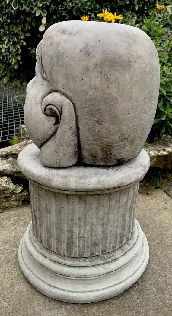 Stone Garden See Hear Speak No Evil Rabbit Bird Bath Feeder 