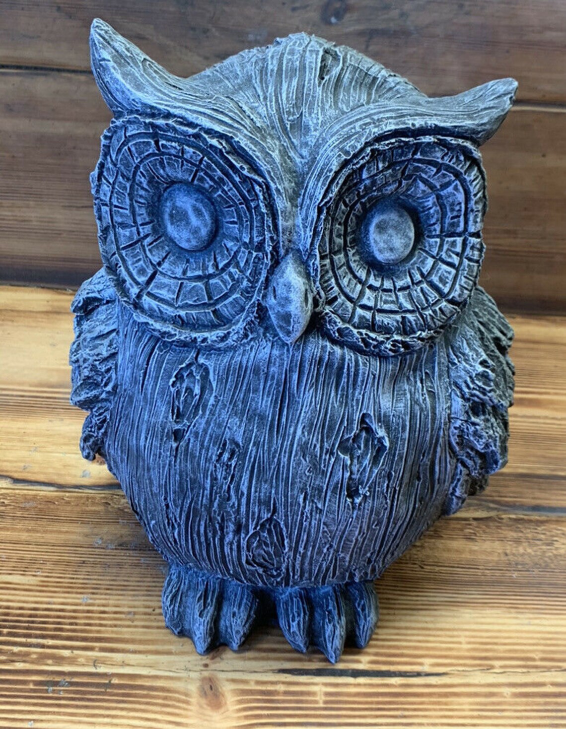 Stone Garden Large Owl Statue Gift Ornament Etsy UK