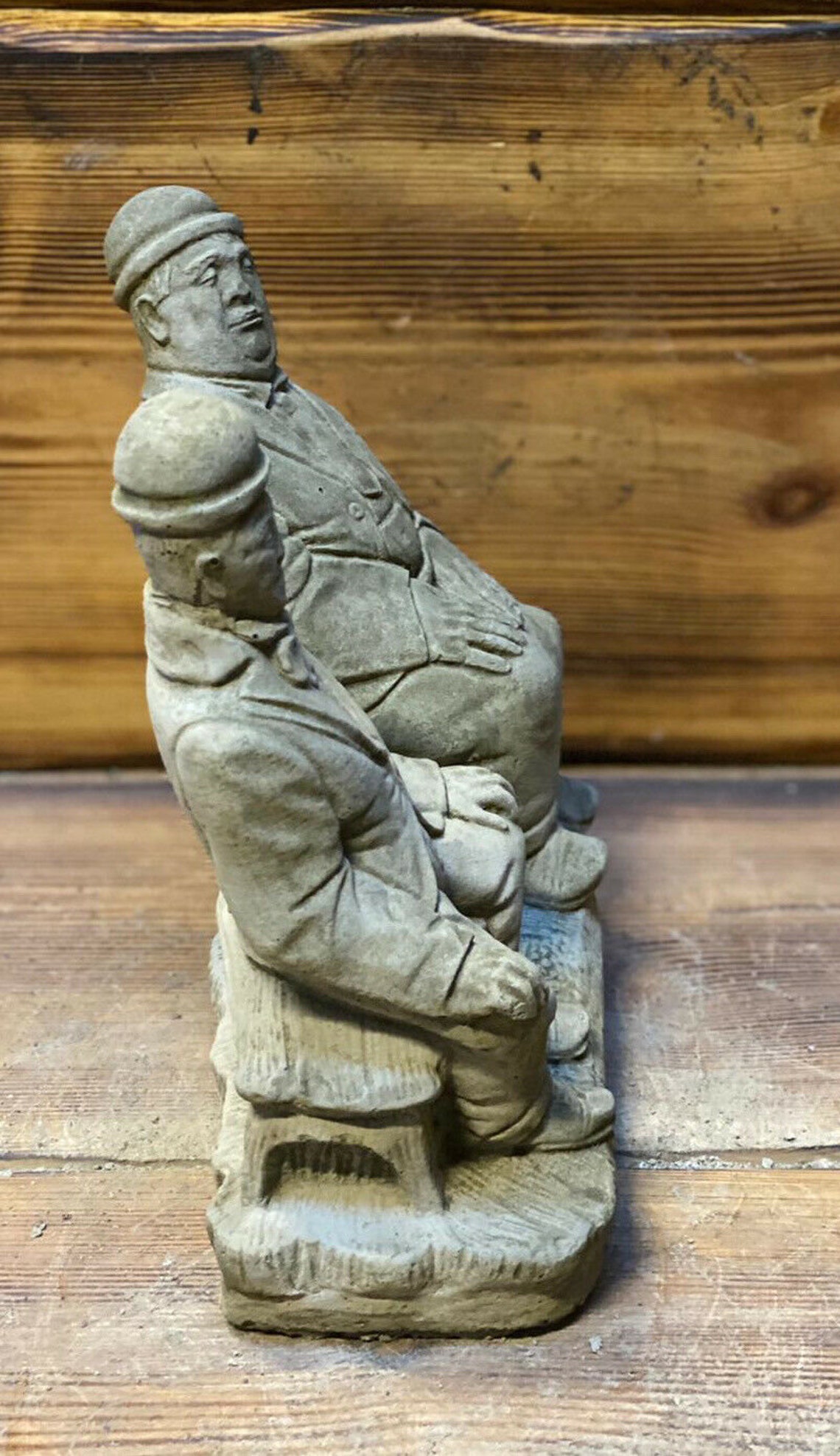 Stone Garden Laurel And Hardy Statue Gift Ornament Etsy