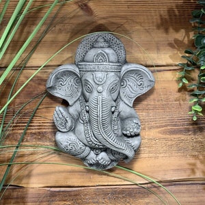 Stone Garden Ganesh Ganesha Buddha Wall Plaque Ornament