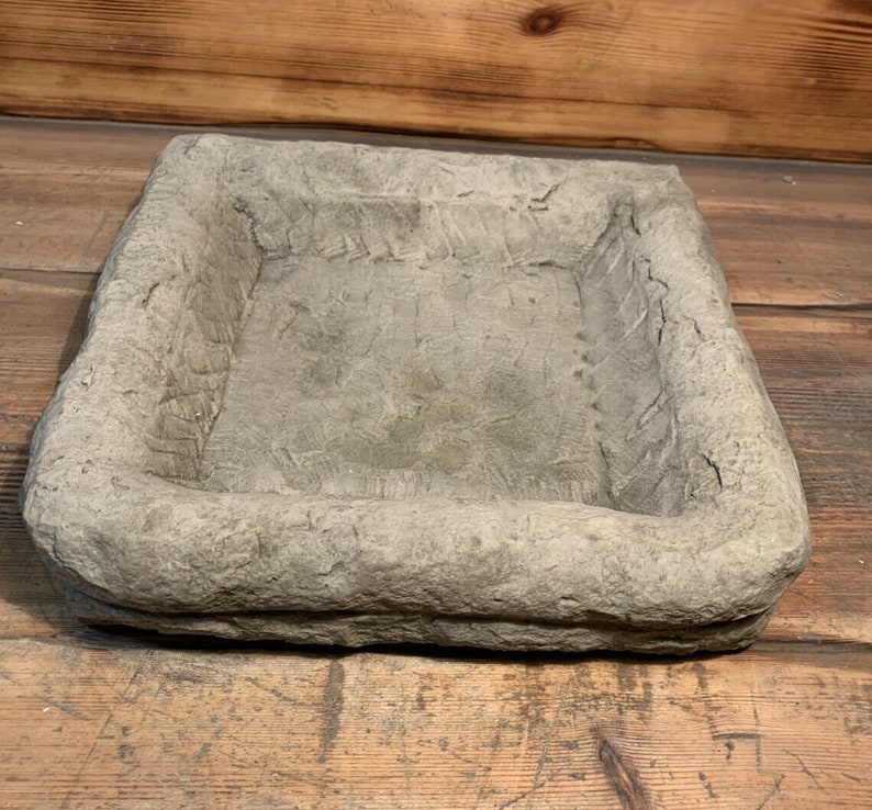 Stone Garden Square Bird Bath Bowl Ornament Bird Bath Top Only Etsy UK