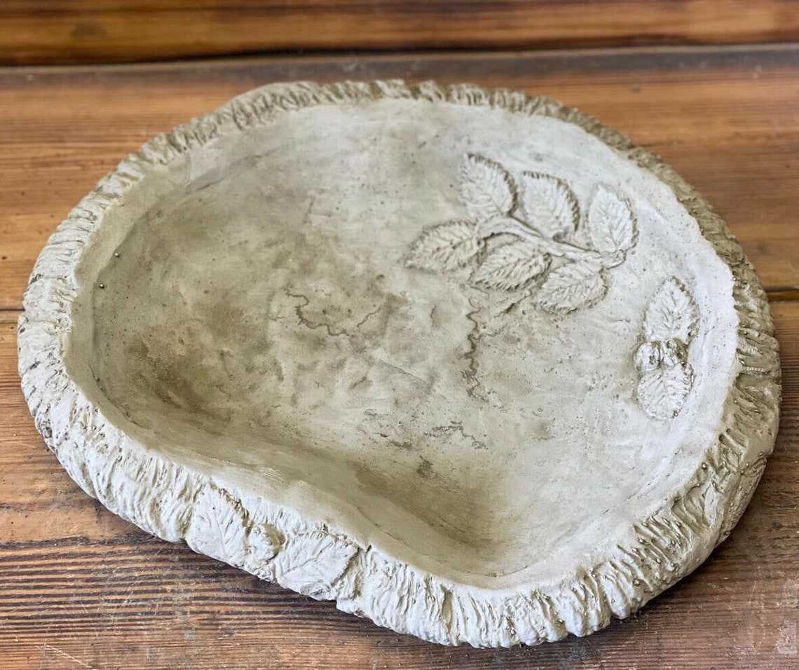 Stone Garden Leaf Bird Bath Top Only/feeder/ Bowl/ Replacement Etsy UK