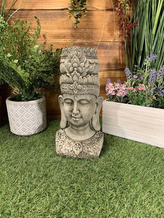 仏窟の禅テーマ置物 Stone Garden Zen Buddha Candle Holder Plant Pot Holder