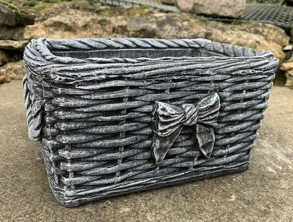 Large black 2024 wicker baskets