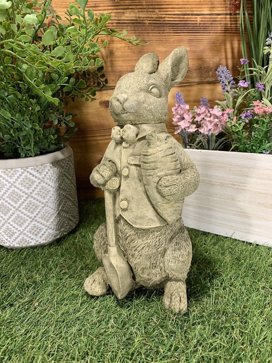 Stone Garden Wind in the Willows 'rabbit With Spade' - Etsy