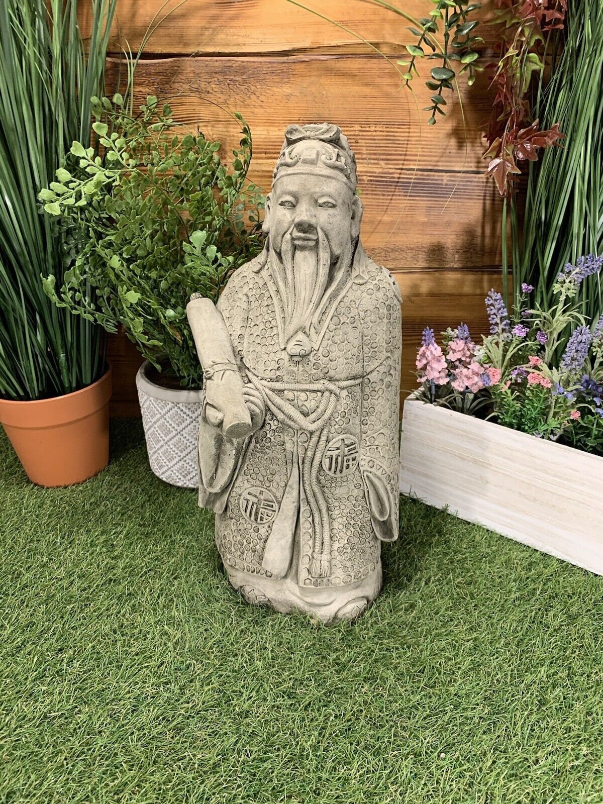 Stone Garden Large Chinese Japanese Confucius Man Oriental Gift