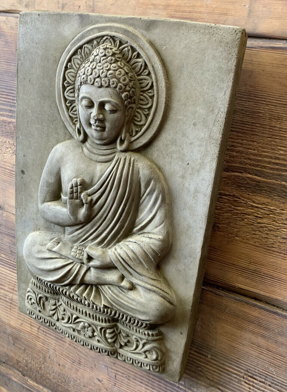 Stone Garden Buddha Oriental Wall Plaque Hanging Gift Ornament | Etsy