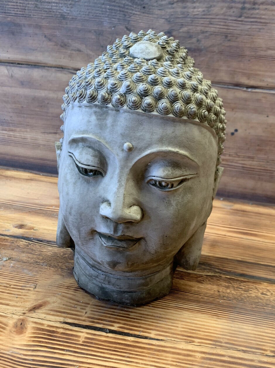 骨董　アンティーク　クメール　仏頭　ブッダ　Buddha head 仏像　石仏 Stone Garden Buddha Head Statue Detailed Ornament Gift - Etsy
