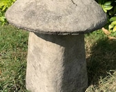 Stone Garden Traditional Large Toadstool Mushroom 2 Piece Concrete Ornament