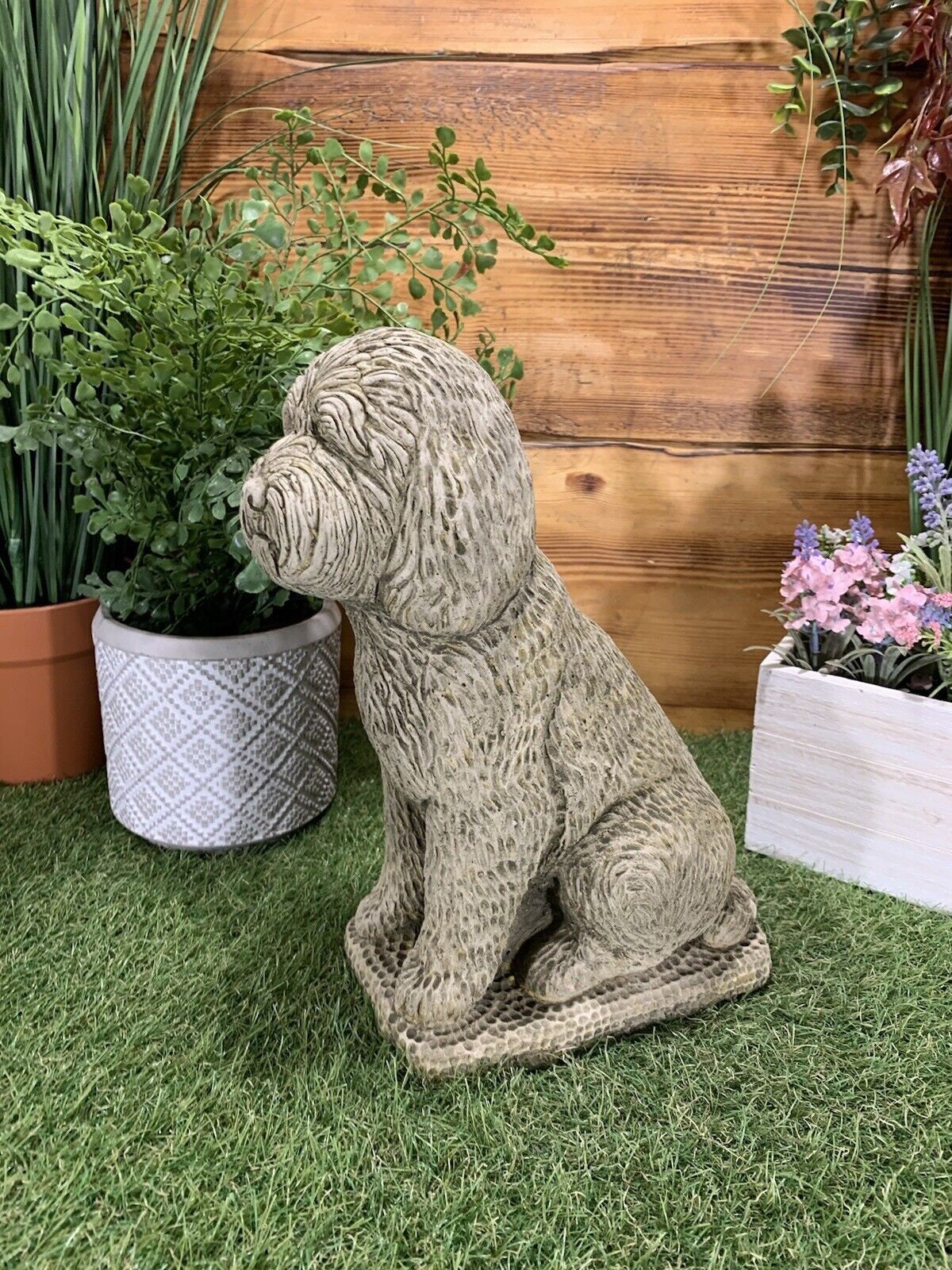 Stone Garden Detailed Cockapoo Poodle Dog Gift Statue Ornament - Etsy UK