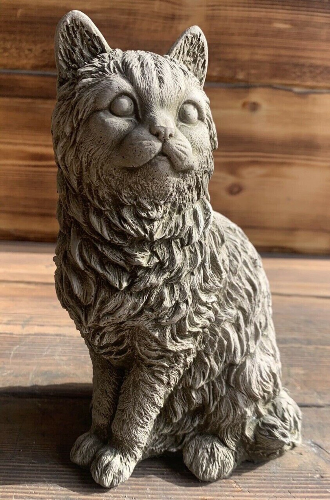 Stone Garden Cat Ornament Cute Gift Etsy