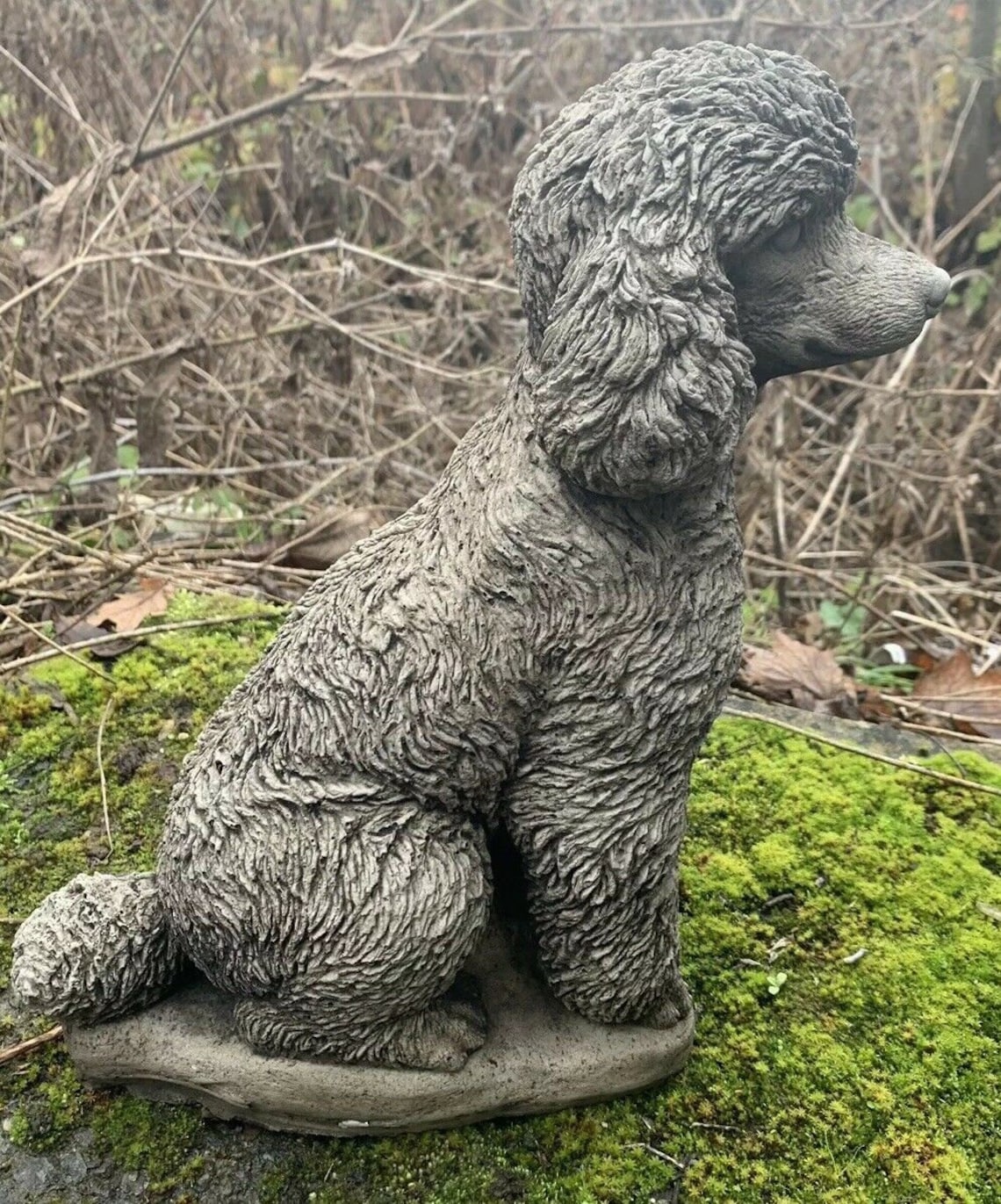 Stone Garden Large Detailed Poodle Dog Gift Ornament Etsy UK