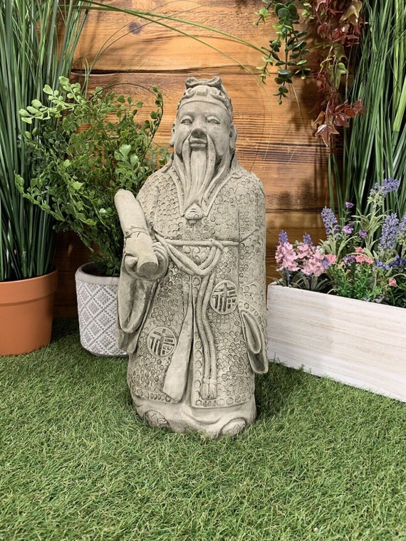 Stone Garden Large Chinese Japanese Confucius Man Oriental Gift