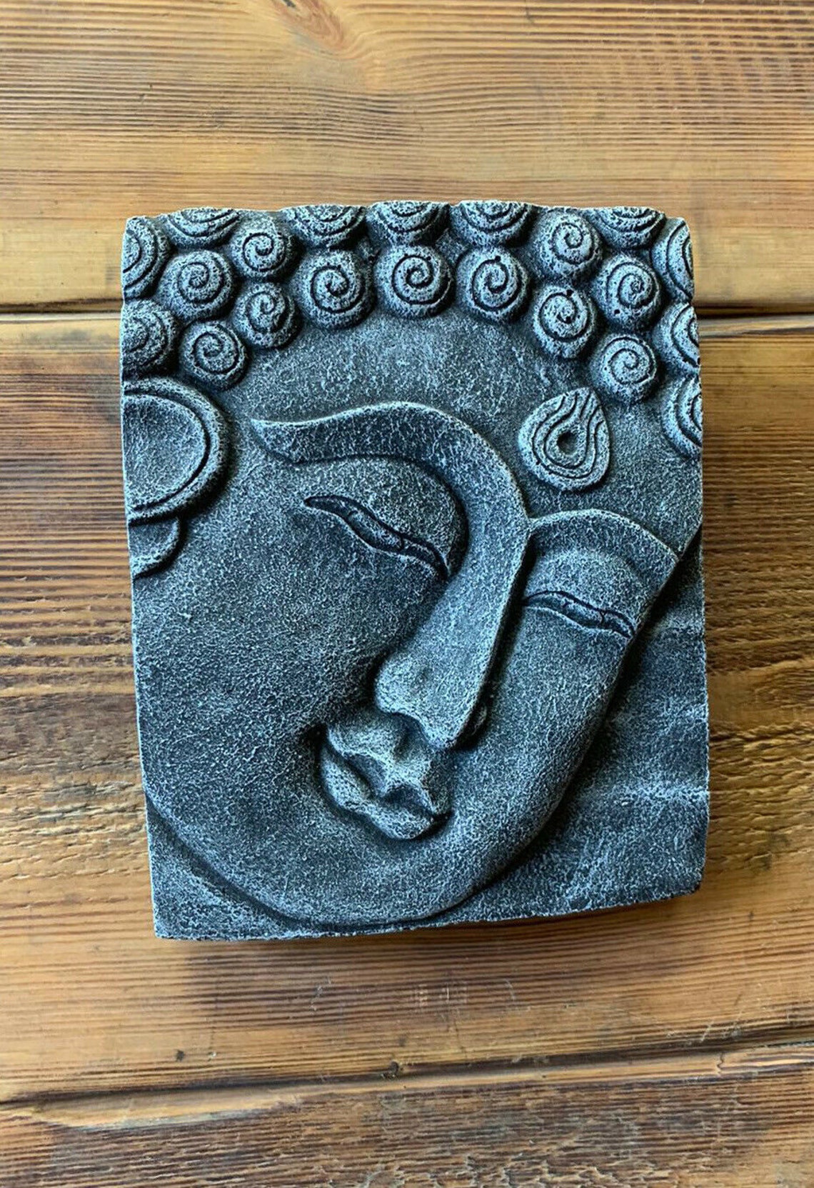 Stone Garden Buddha Oriental Wall Plaque Hanging Gift Ornament Etsy UK