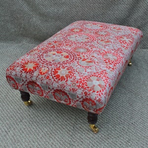 New  Large Footstool come Coffee Table made and covered In Your Own Fabric 105 x 60 cms