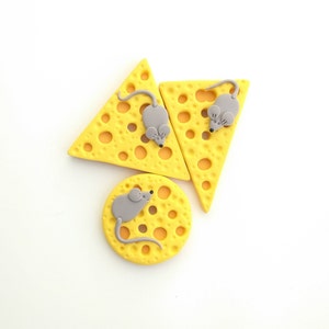 Mouse Buttons, Cheese Buttons, Unique Buttons, Large buttons, Cute buttons set