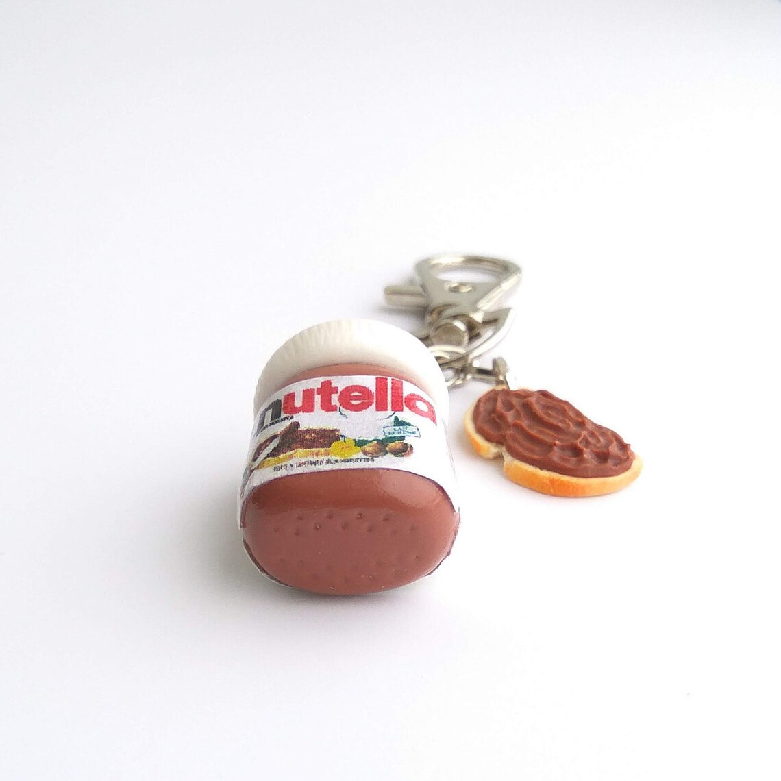 Nutella Jar and Chocolate Sandwich Charm Nutella Keychain Cute Etsy