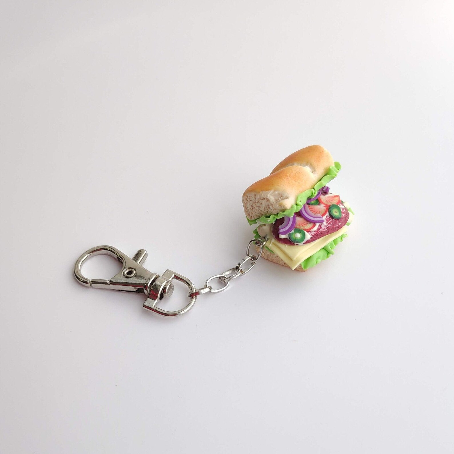 Sandwich Bag Charm Sandwich Keychain Miniature Food Jewelry Etsy