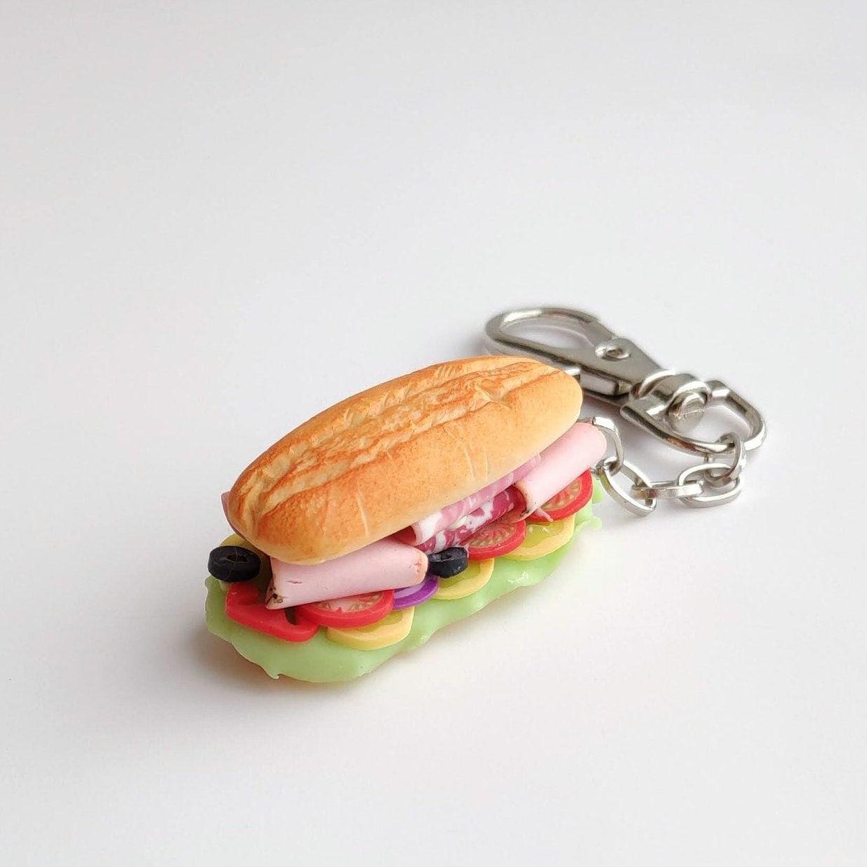Sandwich Keychain, Bag Charm, Foodie Gift - Etsy