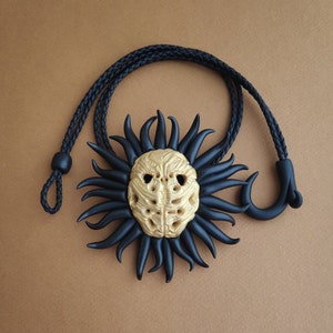 Death Stranding Golden Lion Mask Necklace, Geek Jewelry
