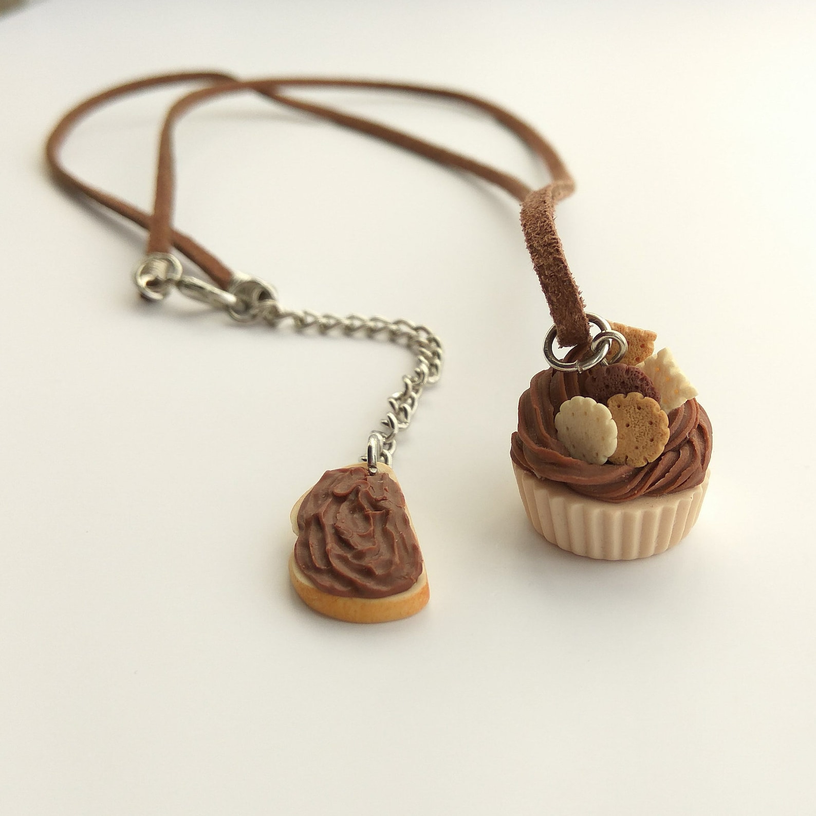 Chocolate Cupcake Necklace Cupcake Mom Gift Tiny Cookies Tiny Etsy