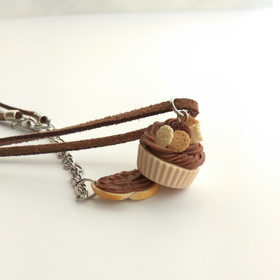 Chocolate Cupcake Necklace Cupcake Mom Gift Tiny Cookies Tiny Etsy