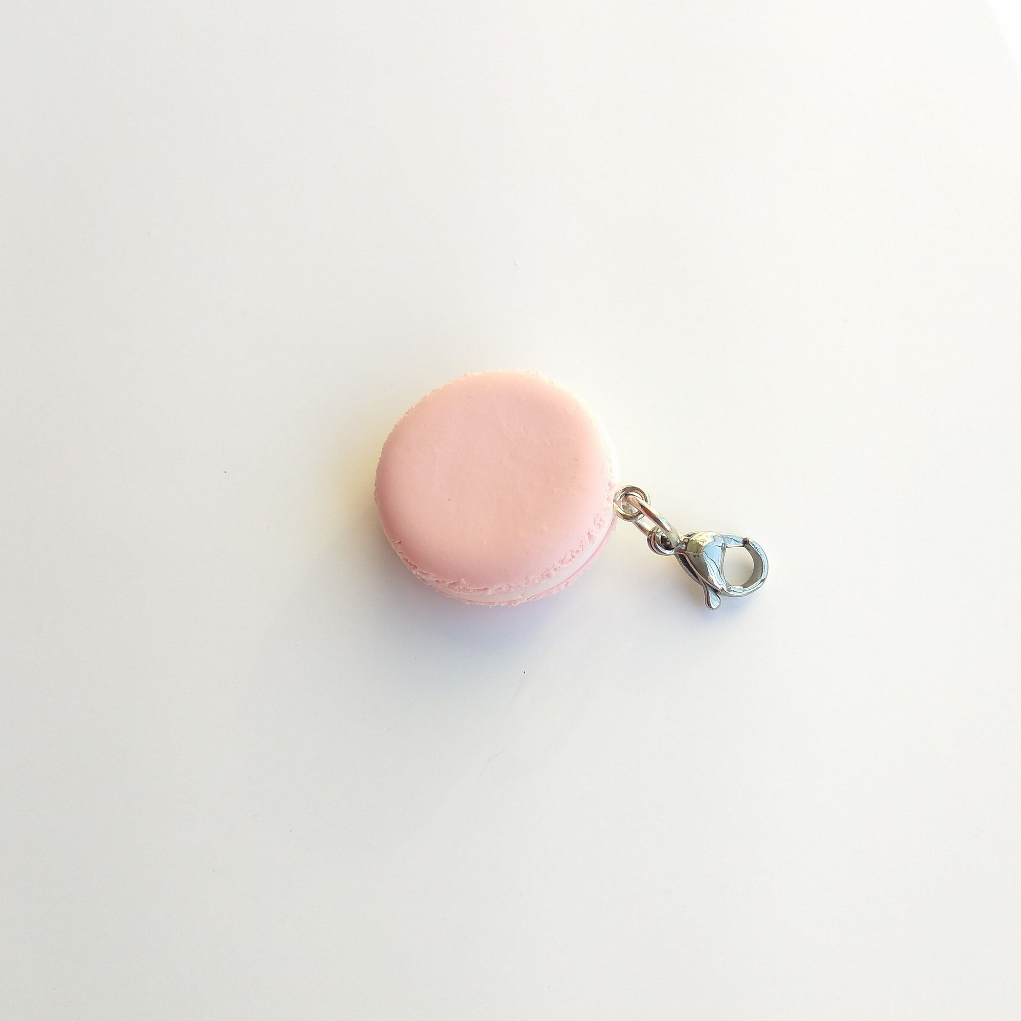 Pink Macaron charm Strawberry macaron Fake food gift Food | Etsy