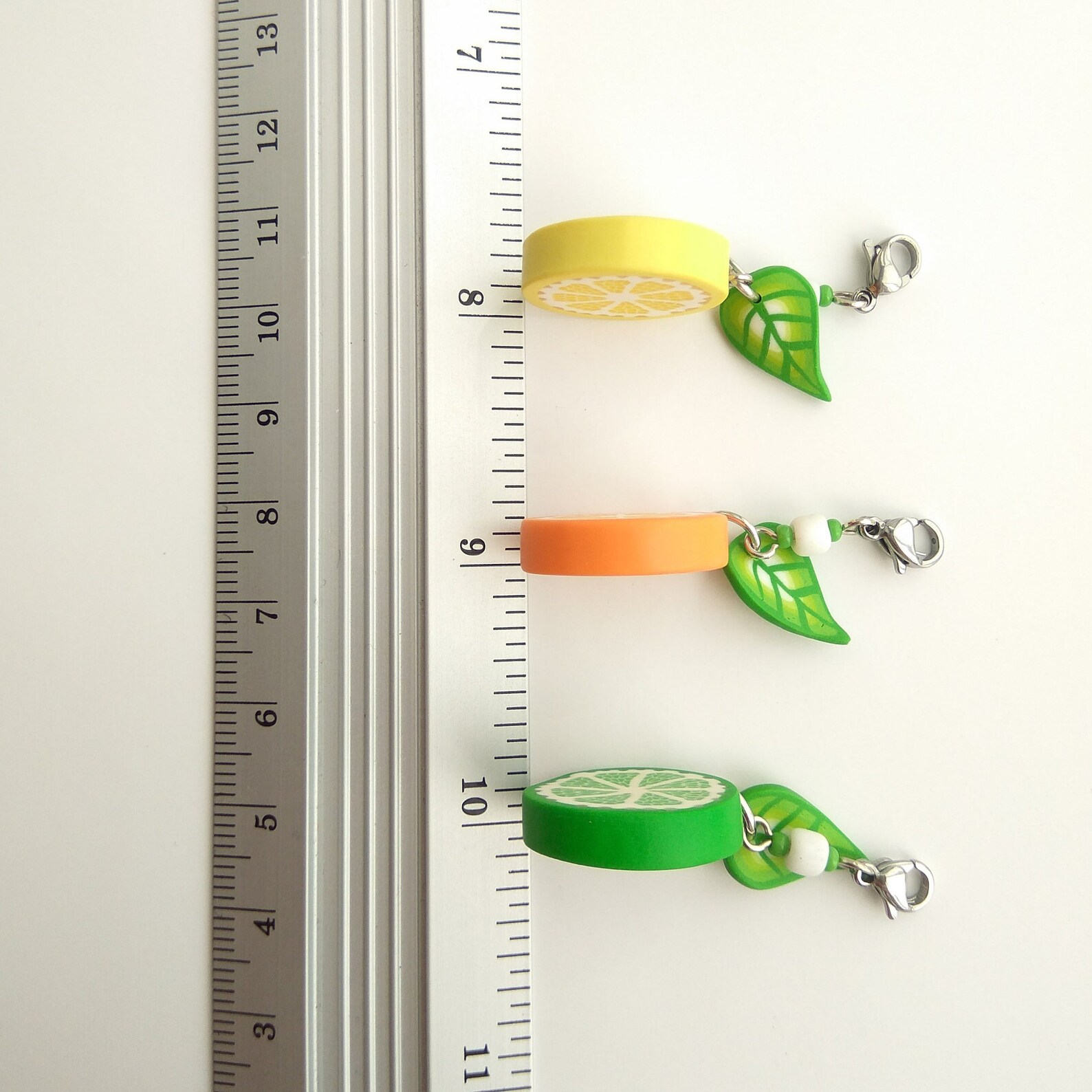 Lemon Orange Lime Charm Cute keychains Handbag charms Citrus Etsy