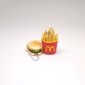 Burger and French Fries Earrings
