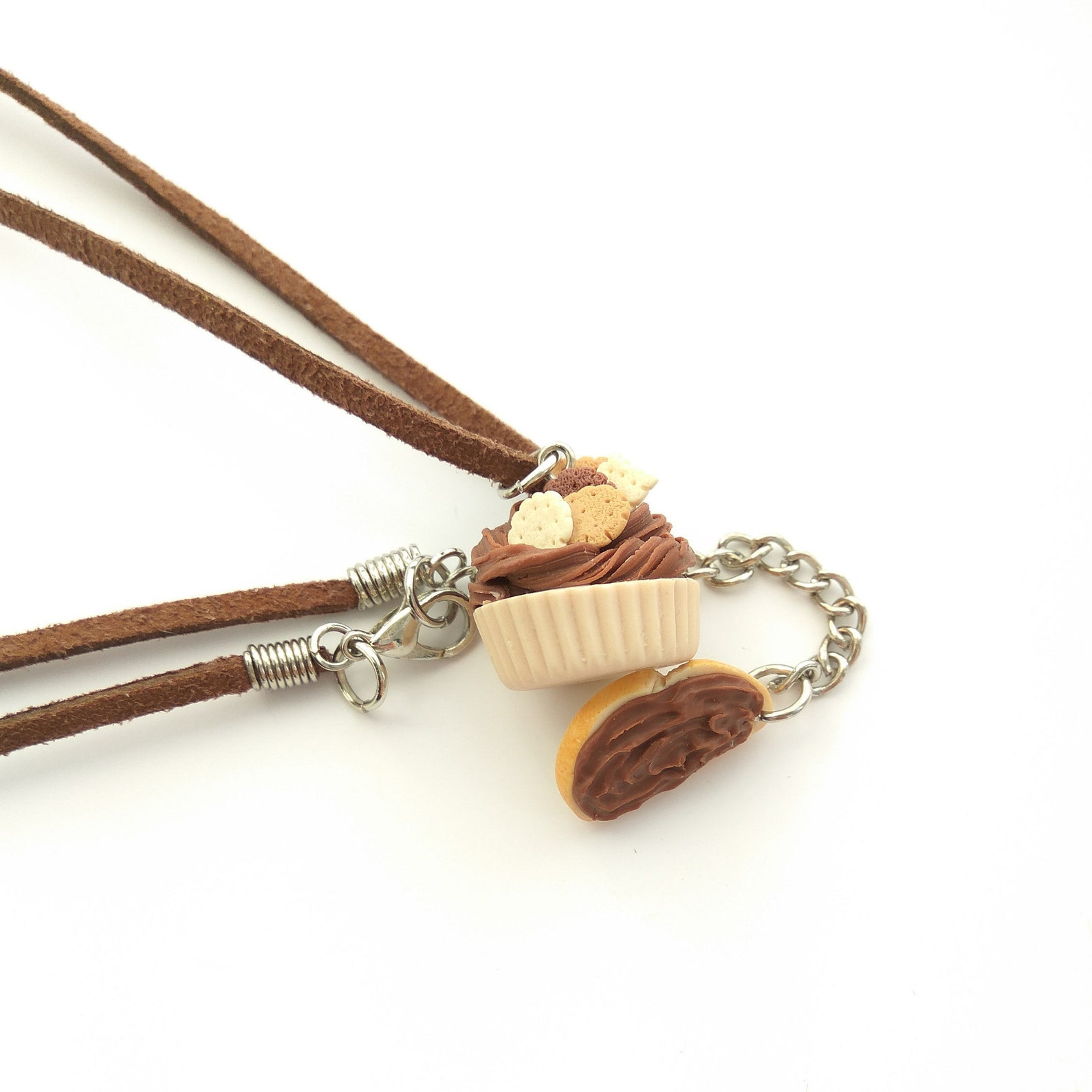 Chocolate Cupcake Necklace Cupcake Mom Gift Tiny Cookies Tiny Etsy