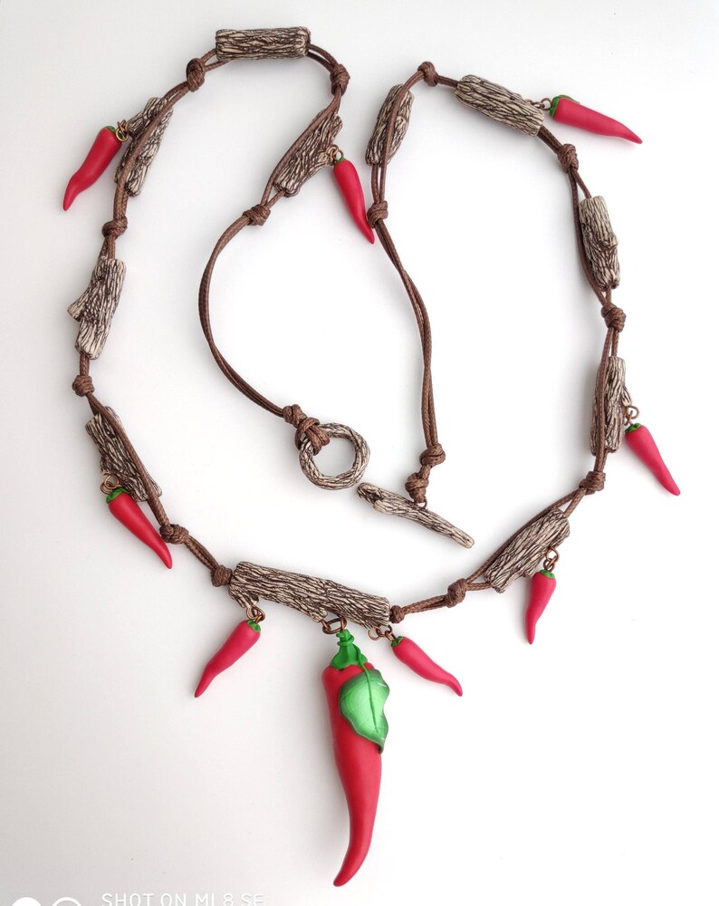 Hot Chili Pepper Necklace Vegan Necklace Red Pepper Jewelry Etsy