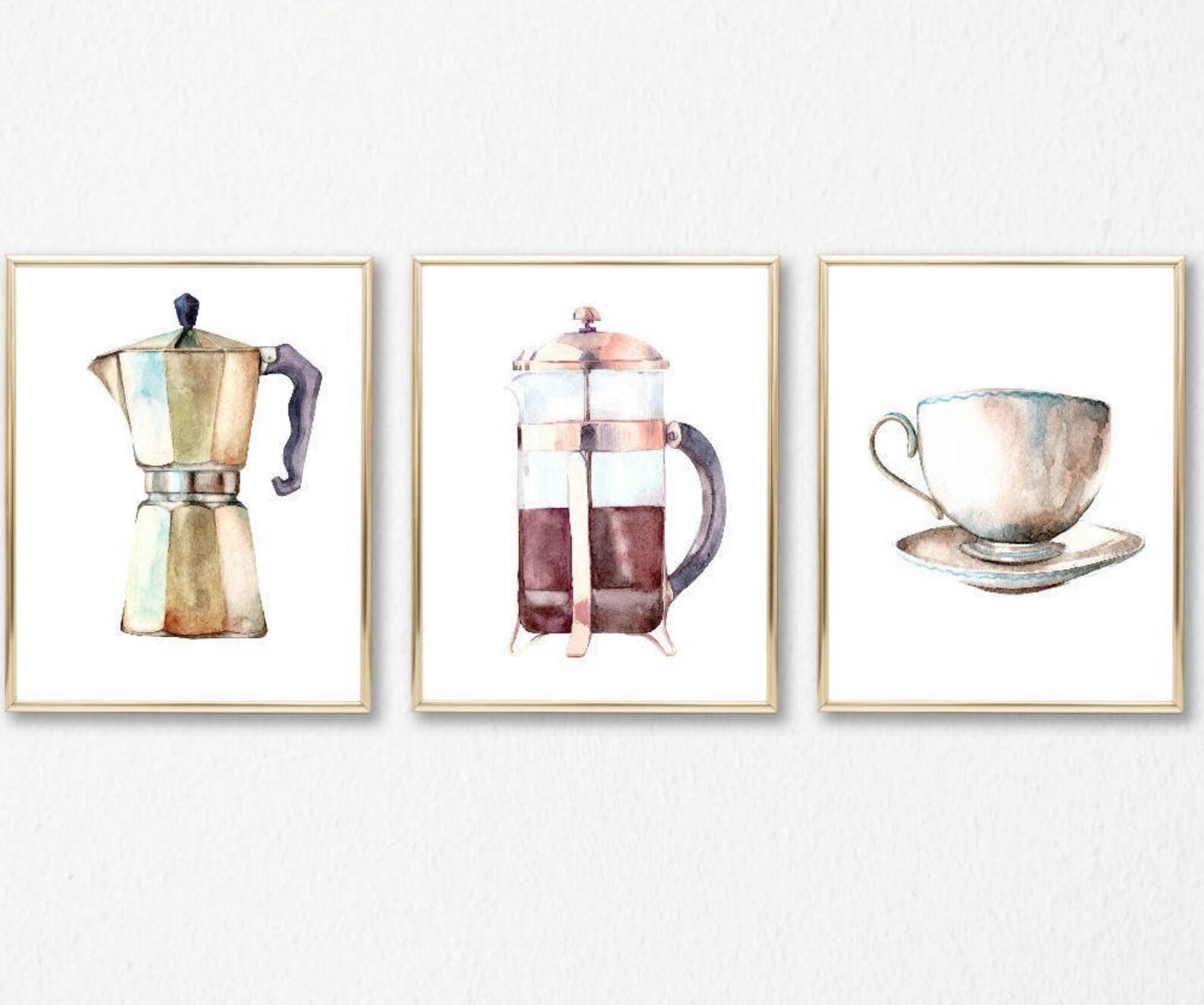 Coffee Wall Art Set, Coffee Home Decor, Coffee Decor, Coffee Poster