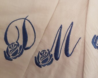 Font Rose, Alphabet rose, embroidery machine pattern