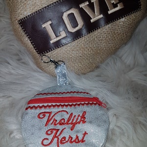 Bt ITH vrolijk kerstmis zipper bag