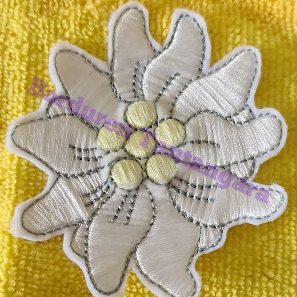 Edelweiss, motif de broderie machine Edelweiss, fleur de motif machine à broder, motif de broderie de fleurs, motif de broderie de fleurs