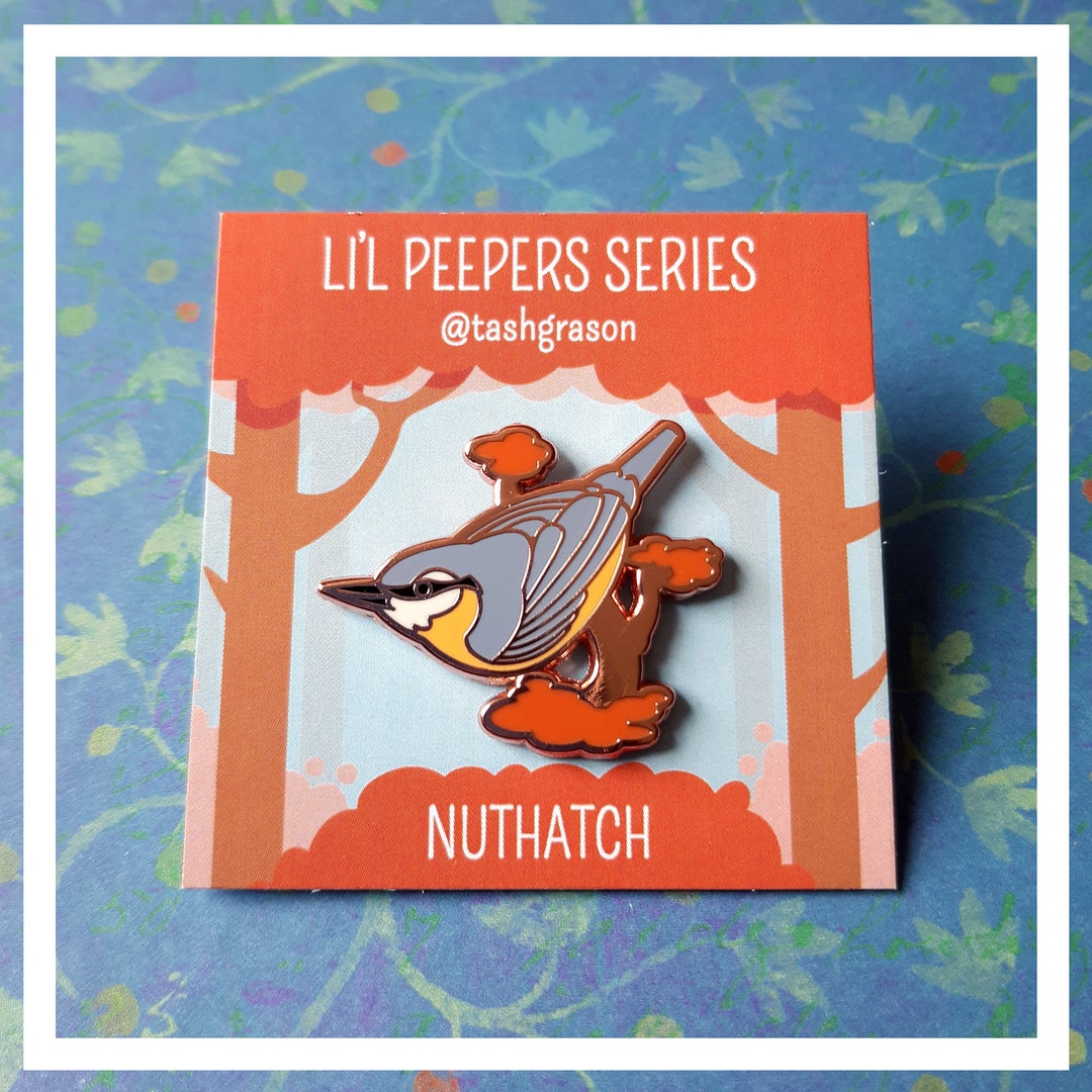 Nuthatch Enamel Pin // Cute Gift Nature Bird Gift Gift for Etsy