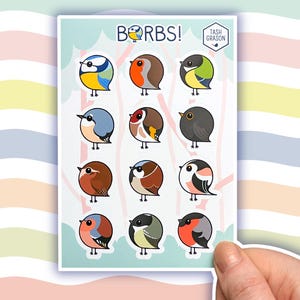Süsser Vogel Aufkleber // Scrapbooking, Kartenherstellung, Kinder basteln, Planer Aufkleber, Bullet Journal, Journaling