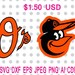 Baltimore Orioles Logo Svg Dxf Eps Png Jpg Cdr Ai Cut Vector File Silhouette Cameo Cricut Design Vinyl Decal